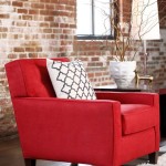 Living Room With Red Chairs